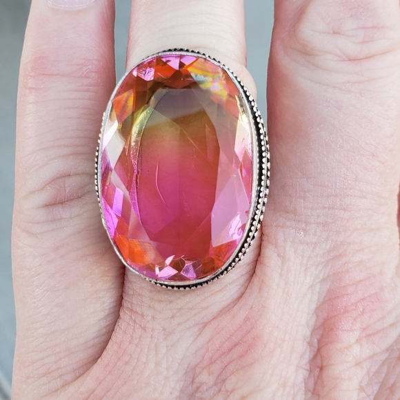 New Ametrine 925 Silver Statement Ring - Picture 6 of 8